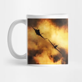 P-51 Mustang And F-35A USAF Heritage Flight Sunset Mug